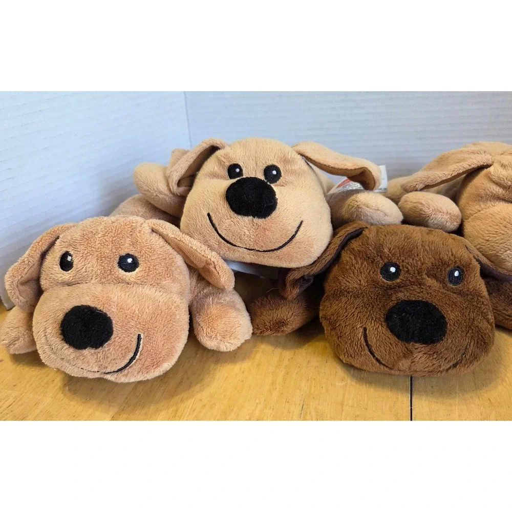 Melissa and Doug Lot of 5 Plush Puppy Dog Stuffed Animal Floppy Toy Brown 9 inch
